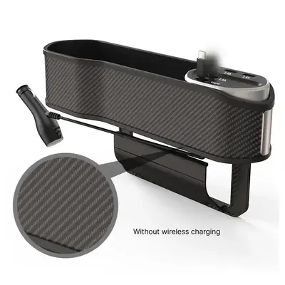 2 In 1 Car Charger Storage Box, Seat Filler Organizer with Dual USB Output, Car Interior Space Supplies for Daily Use