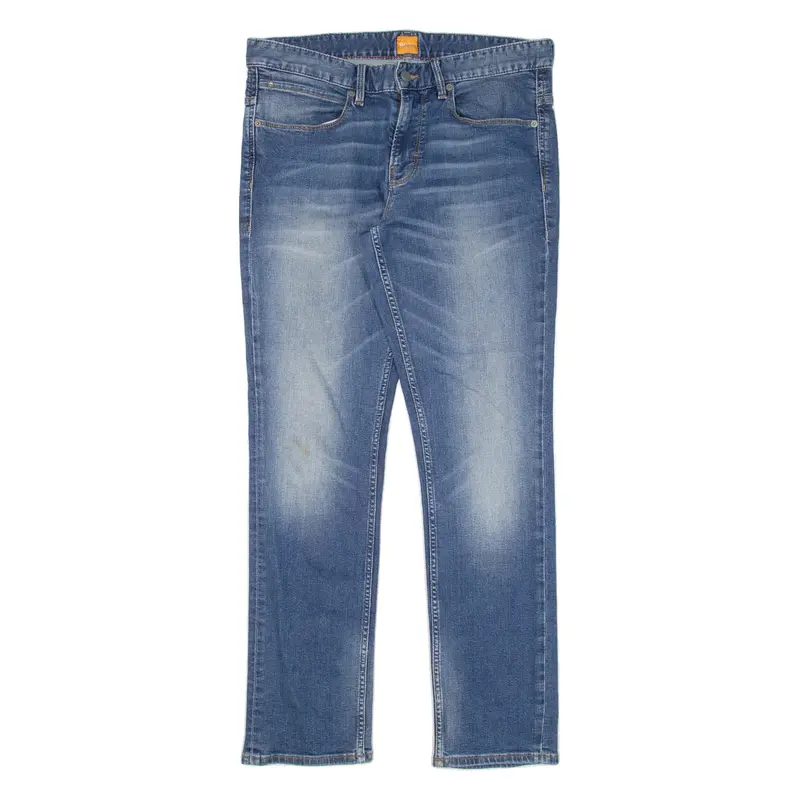 HUGO BOSS Mens Jeans Blue Slim Straight W33 L32
