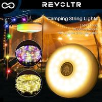 Retractable & Rechargeable Camping String Lights, Portable 32.8ft Waterproof Outdoor String Lights, 2 in 1 Magnetic Decorativ...