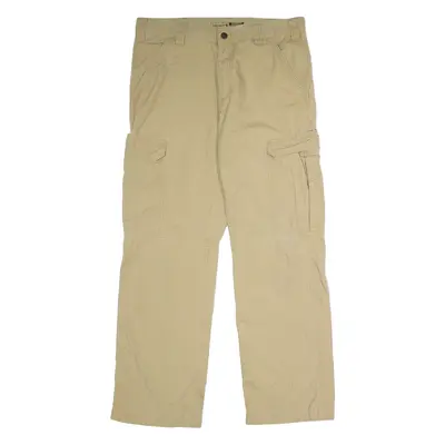 CARHARTT Workwear Cargo Mens Trousers Beige Relaxed Straight W33 L30