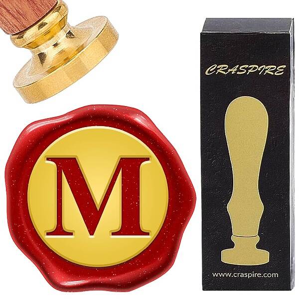 Brass Wax Seal Stamp with Wood Handle