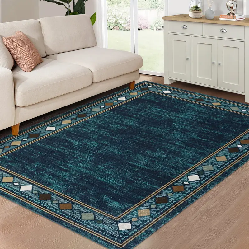 Garvee Modern Geometric Area Rug – Washable, Non-Slip, Ultra Soft Low Pile Carpet for Living Room, Bedroom, Entryway, Nurse...
