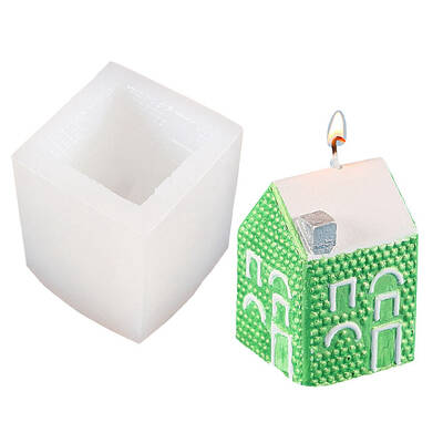 Christmas Theme DIY House Candle Silicone Molds