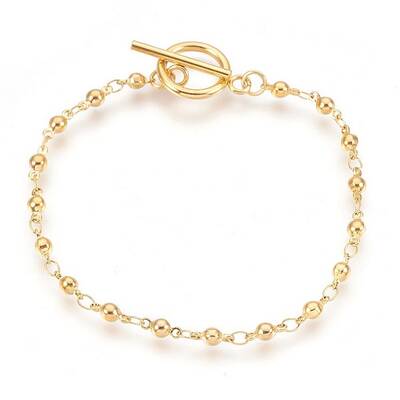Ion Plating(IP) 304 Stainless Steel Link Chain Bracelets