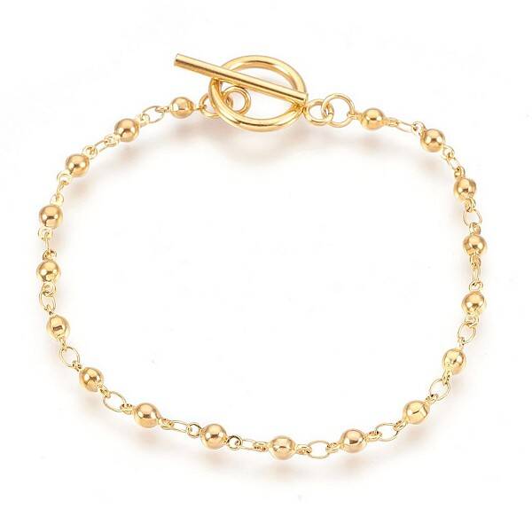 Ion Plating(IP) 304 Stainless Steel Link Chain Bracelets