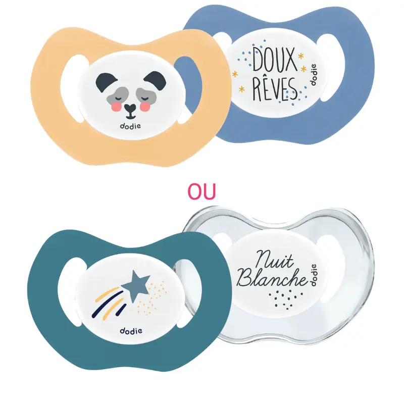 Dodie Physiological Night Pacifier - +18 months - Mixed (Random Patterns) P91