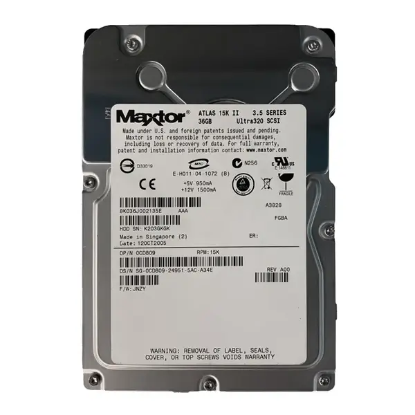 CD809 Dell 36GB Ultra-320 SCSI 15000 3.5-inch Hard Drive