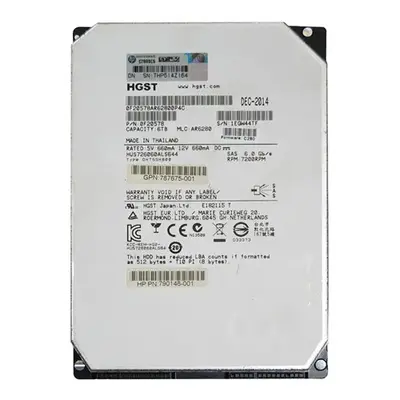 790148-001 HP 6TB 6Gb/s SAS 7200 3.5-inch 64MB Hard Drive