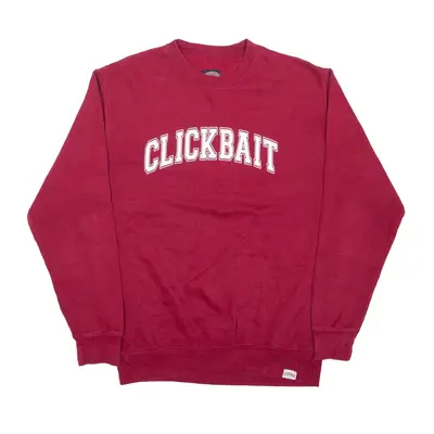CLICKBAIT Sweatshirt Red Mens M