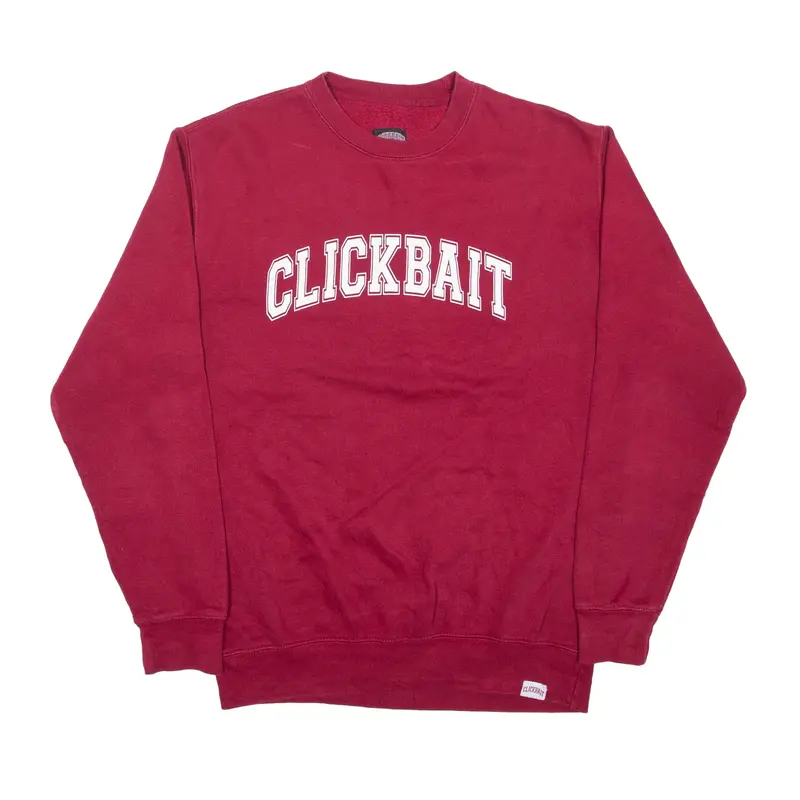 CLICKBAIT Sweatshirt Red Mens M