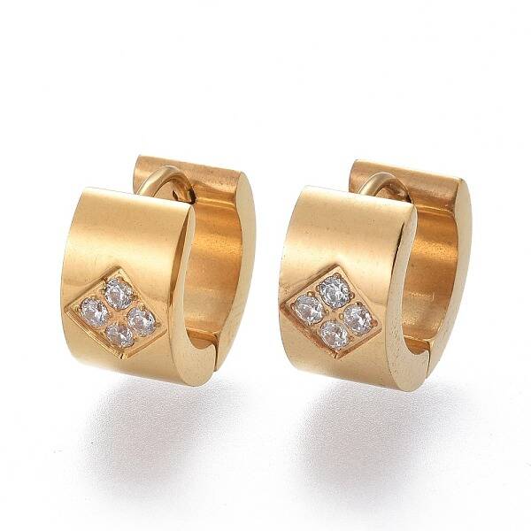 304 Stainless Steel Huggie Hoop Earrings