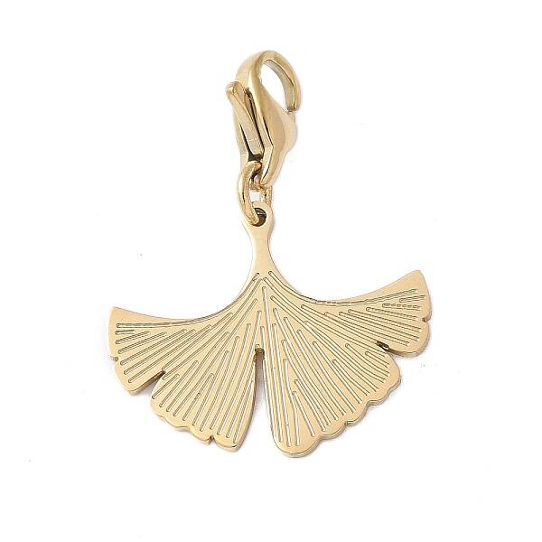 304 Stainless Steel Ginkgo Leaf Pendant Decoration