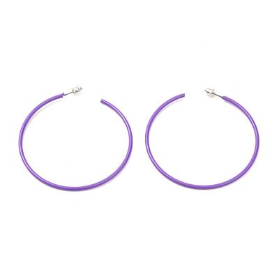 Tarnish Resistant Baking Paint 201 Stainless Steel Half Hoop Earrings