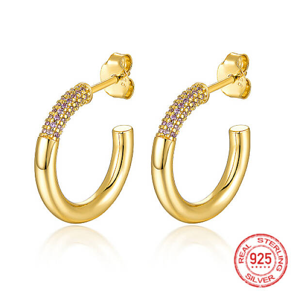 925 Sterling Silver Ring Stud Earrings