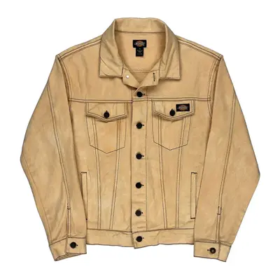 Dickies Graphic Denim Jacket - Medium Beige Cotton | Size: medium