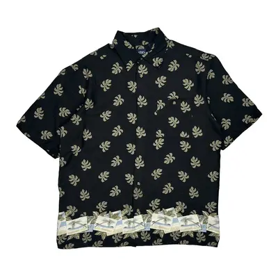 Puritan Hawaiian Shirt - Medium Black Viscose
