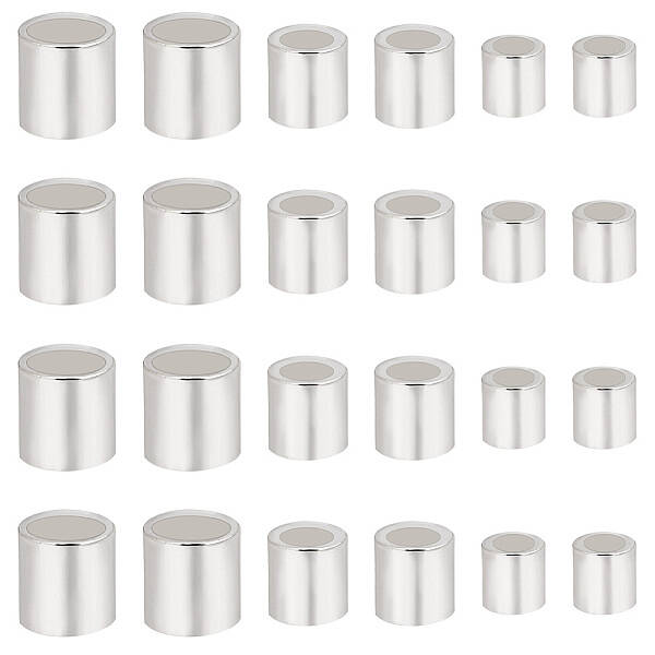 90Pcs 3 Style 925 Sterling Silver Spacer Beads