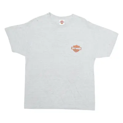 HARLEY DAVIDSON Mens T-Shirt Grey L