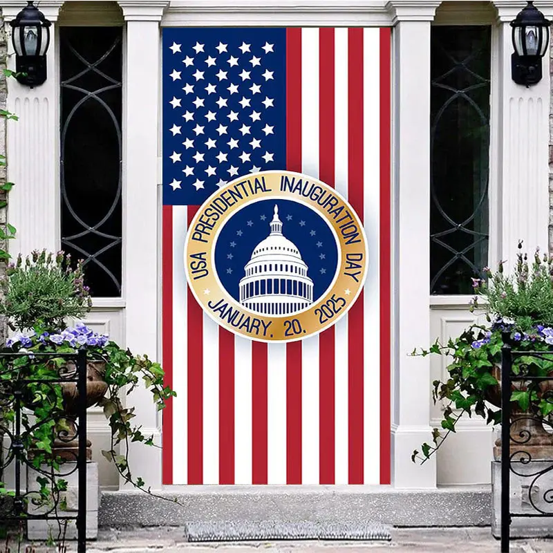 Usa Flag Presidential Inauguration Day Door Cover - Aperturee