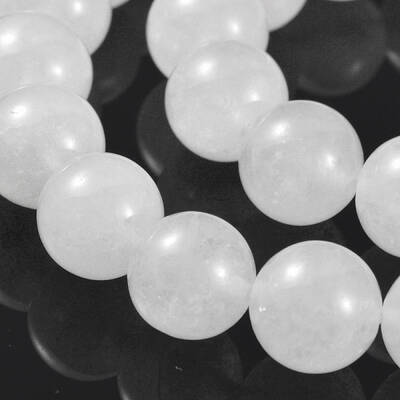 Natural White Jade Bead Strands
