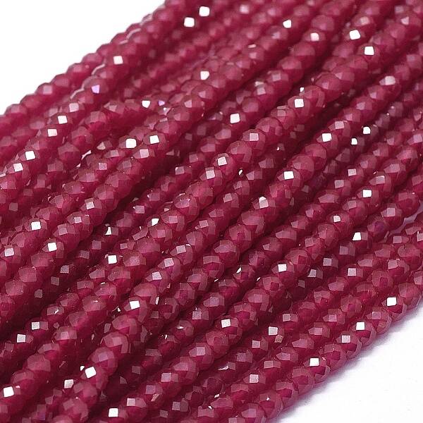 Lab Grown Red Corundum Beads Strands