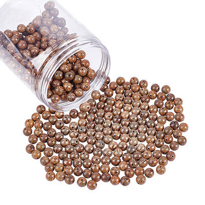 180g Natural Wenge Wood Beads