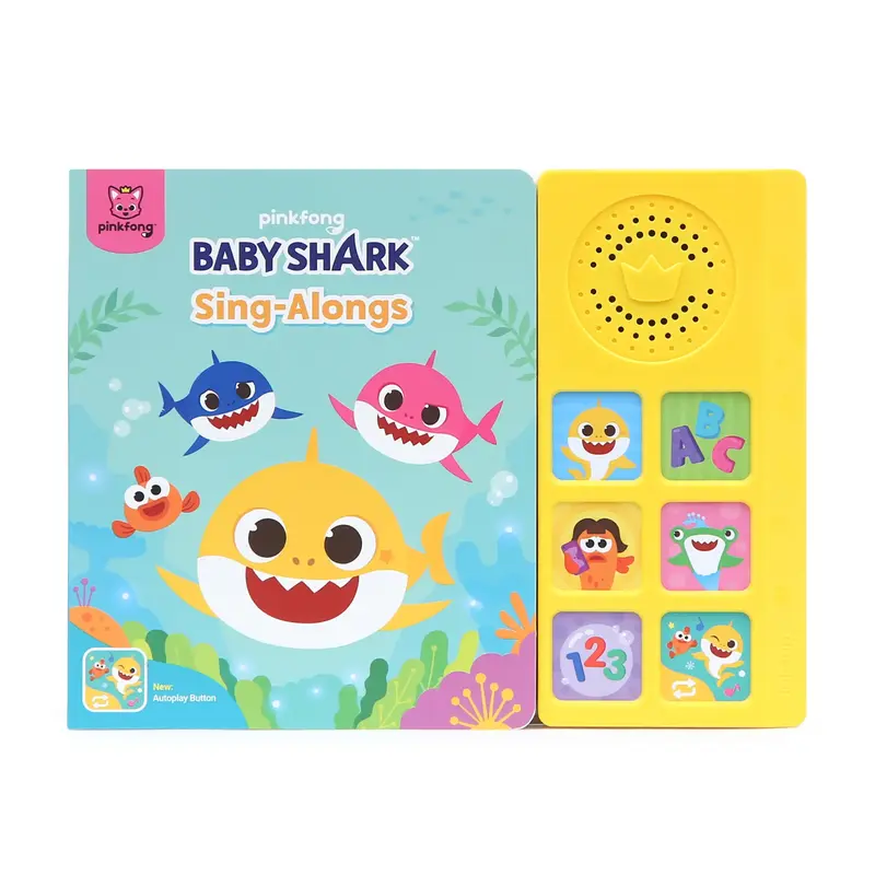 Baby Shark Sing-Alongs 6 Button Sound Book, Pinkfong Baby Shark Nursery Rhymes, Interactive Learning Books For Toddlers, Lear...