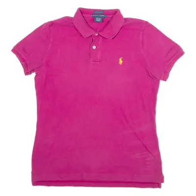 RALPH LAUREN The Skinny Polo Womens Polo Shirt Purple L