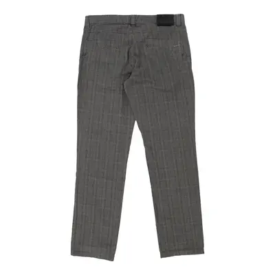 Key - Up Checked Trousers - 38W 35L Grey Cotton