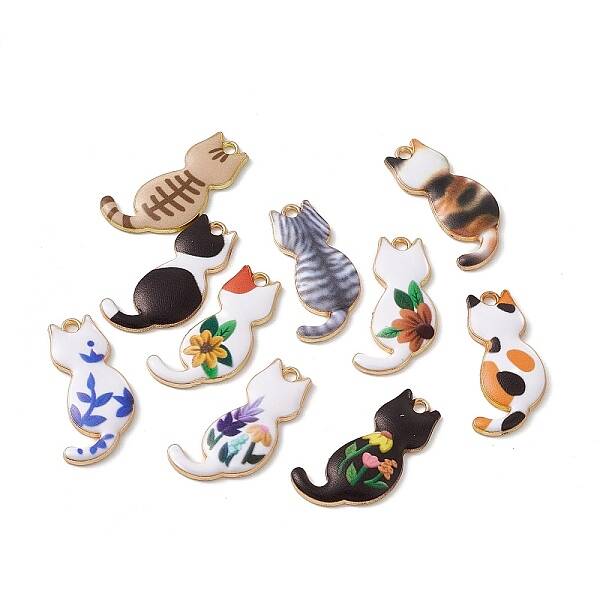 Rack Plating Alloy Enamel Pendants