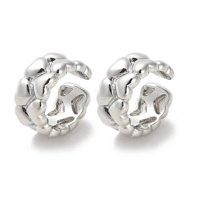 Heart Brass Cuff Earrings for Women