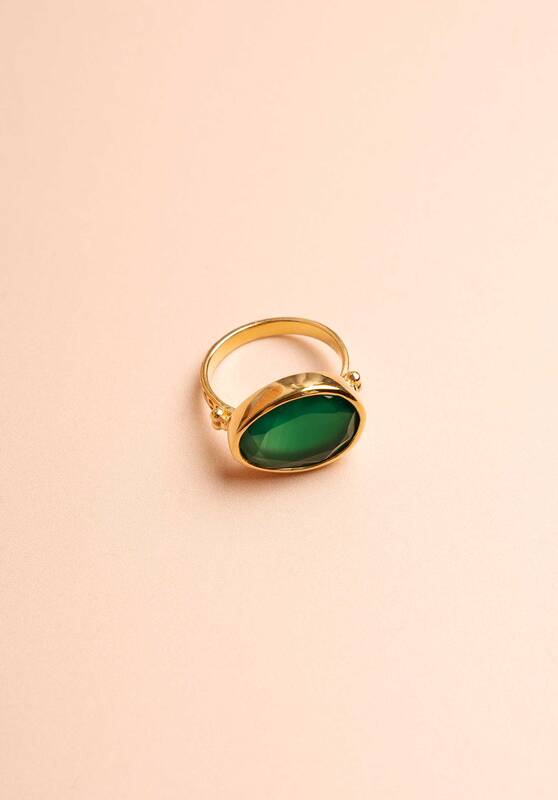 Ring P Ring 4543 10-Red-Agate | Color: 10 RED AGATE | Size: 54