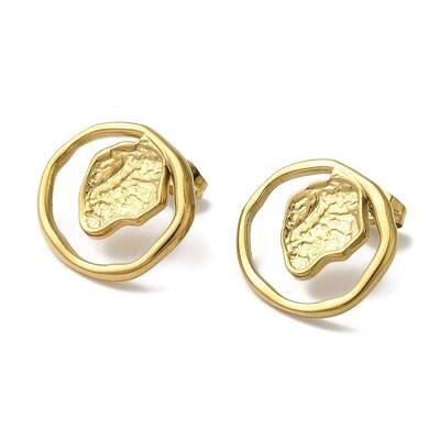 Ion Plating(IP) 304 Stainless Steel Stud Earrings for Women