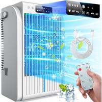 AI Portable Air Conditioners Fan, Evaporative Mini Room Air Conditioners,Portable AC Unit Air Cooler with 4 in 1 Humidifier F...