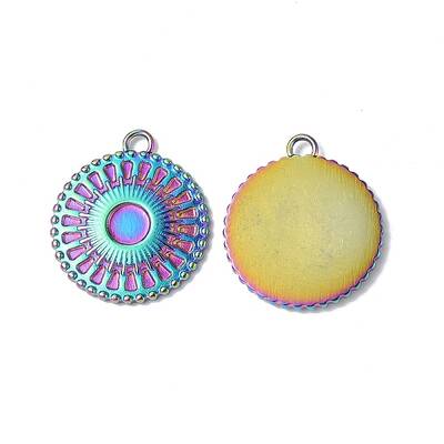 Ion Plating(IP) 304 Stainless Steel Pendant Cabochon Settings