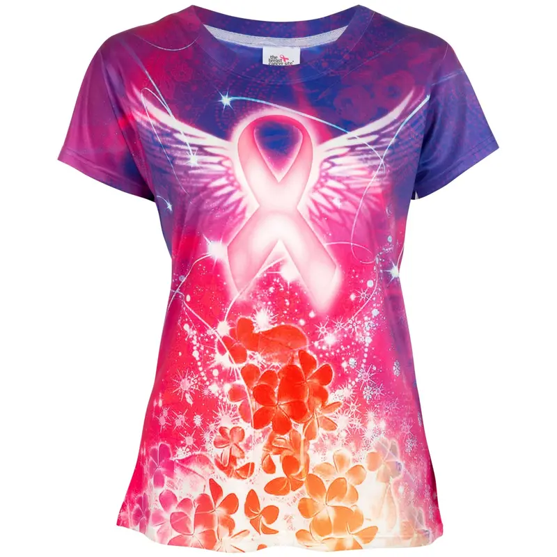 Spirit Wings Pink Ribbon Tee - S