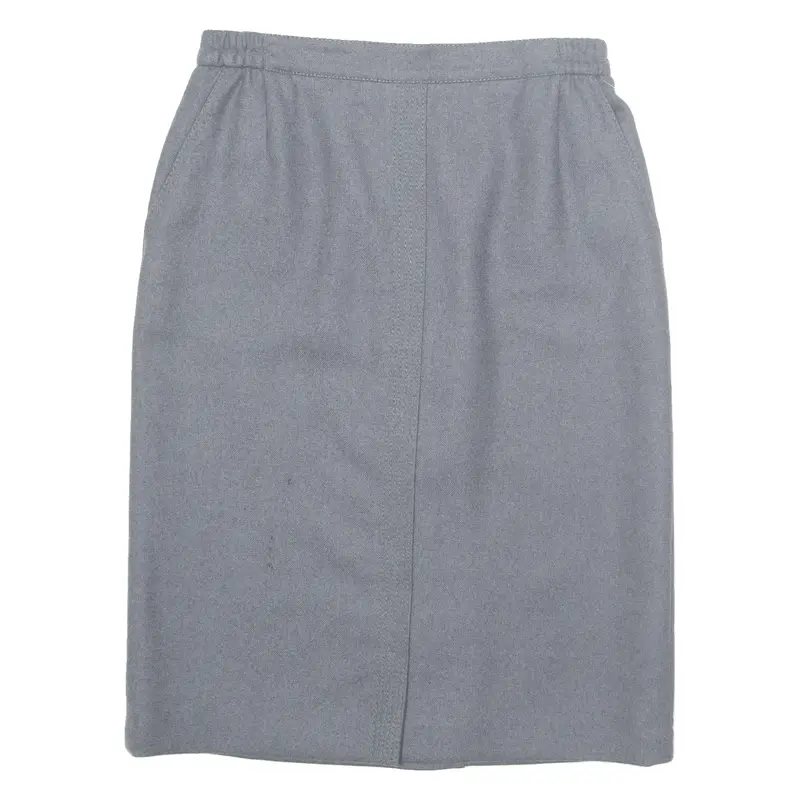 DELMOD International Womens Straight Skirt Grey Midi Wool M
