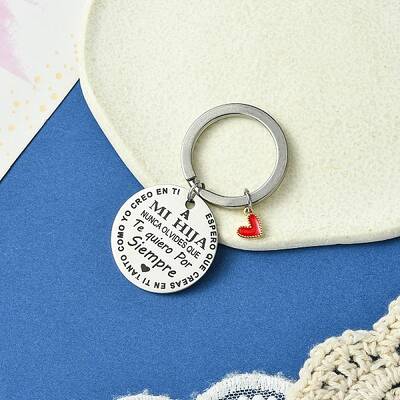 201 Stainless Steel & Alloy Enamel Keychain