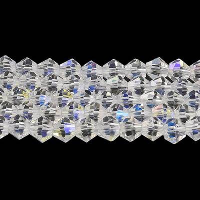 Transparent Electroplate Glass Beads Strands