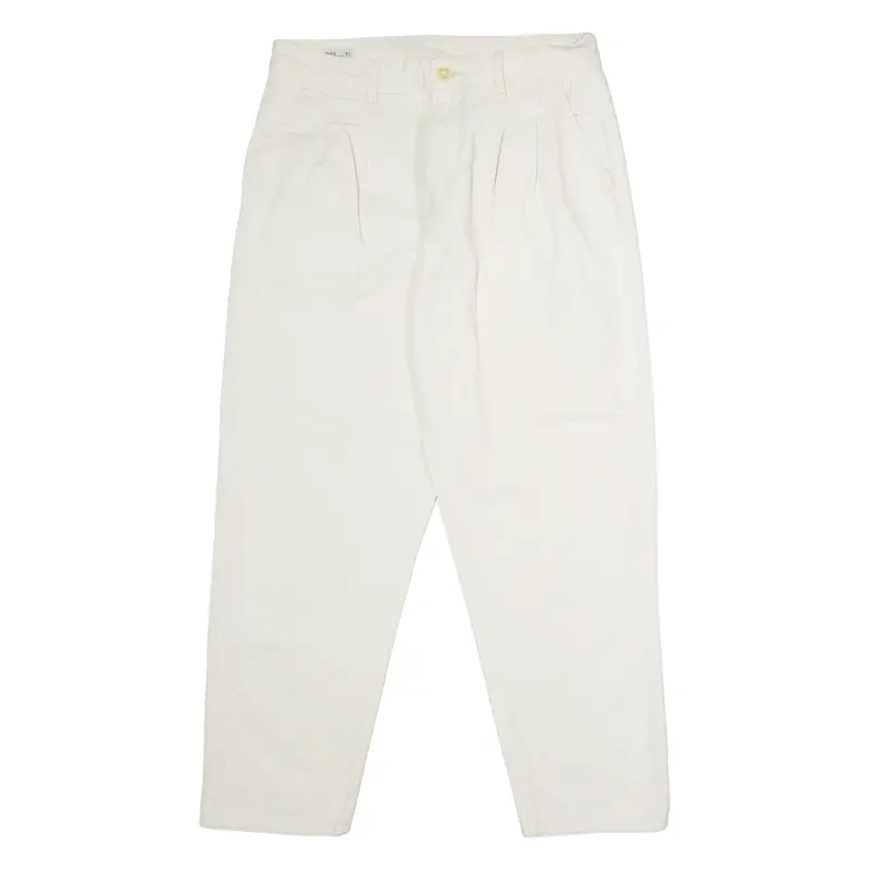 PEPE JEANS Womens Twill Trousers White Regular Tapered W32 L28