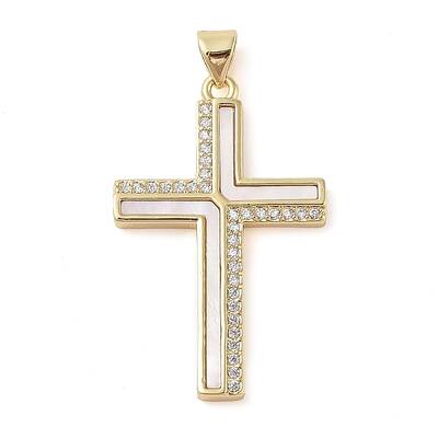 Brass Micro Pave Cubic Zirconia Pendants