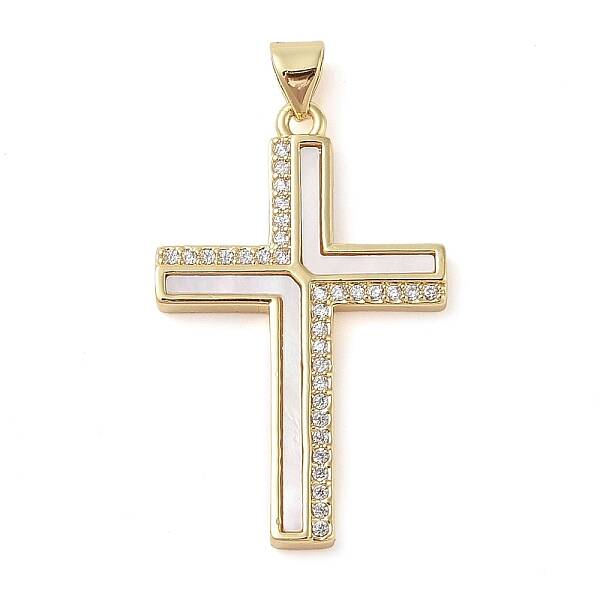 Brass Micro Pave Cubic Zirconia Pendants