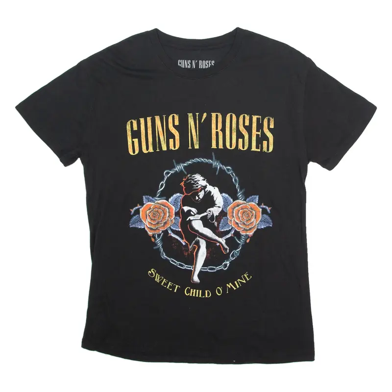 GUNS N' ROSES Sweet Child O' Mine Mens Band T-Shirt Black L