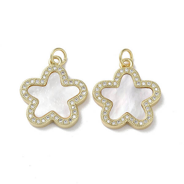 Brass Micro Pave Cubic Zirconia Pendants
