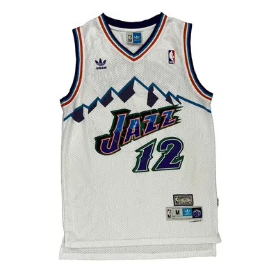 Utah Jazz Adidas Nba Jersey - Medium White Polyester