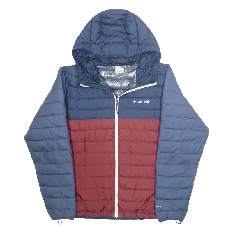 COLUMBIA Mens Rain Coat Blue Hooded XL