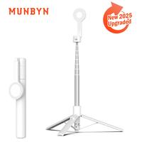【MUNBYN Phone Tripod】Tripod for iphone & Portable Selfie Stick Tripod with Remote, Phone Tripod Stand for Video Recording