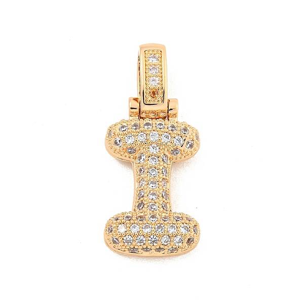 Brass Micro Pave Clear Cubic Zirconia Pendants