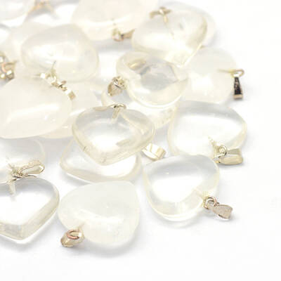 Heart Natural Crystal Pendants