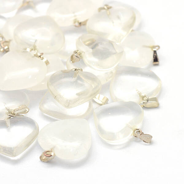 Heart Natural Crystal Pendants